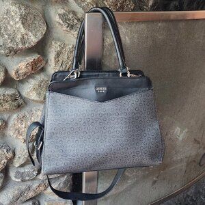 Guess Black/Gray Satchel Bag With Shoulder Strap